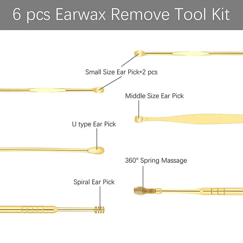 Ear Wax Cleaner Tool Kit – Set Of 6 Pieces Buy 1 Get 1 Free